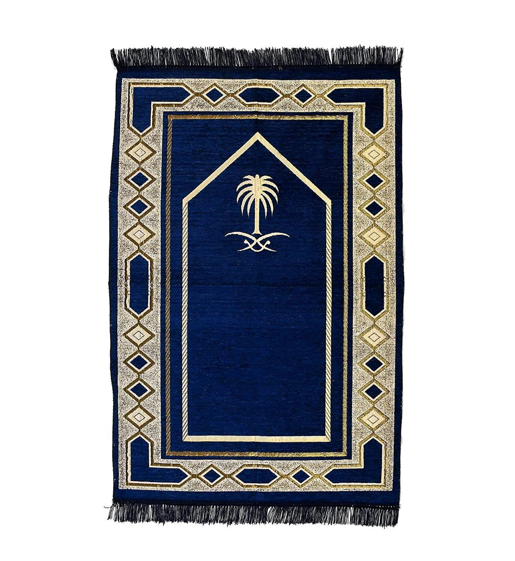 Weavers Villa Prayer Mat/Aasan/Meditation Mat - Velvet Mat for Pooja, Meditation, Namaz - Maroon 70cm X 110cm - Perfect Aasan for Puja/Prayer - Floor Mat for Sitting, Multipurpose Rug