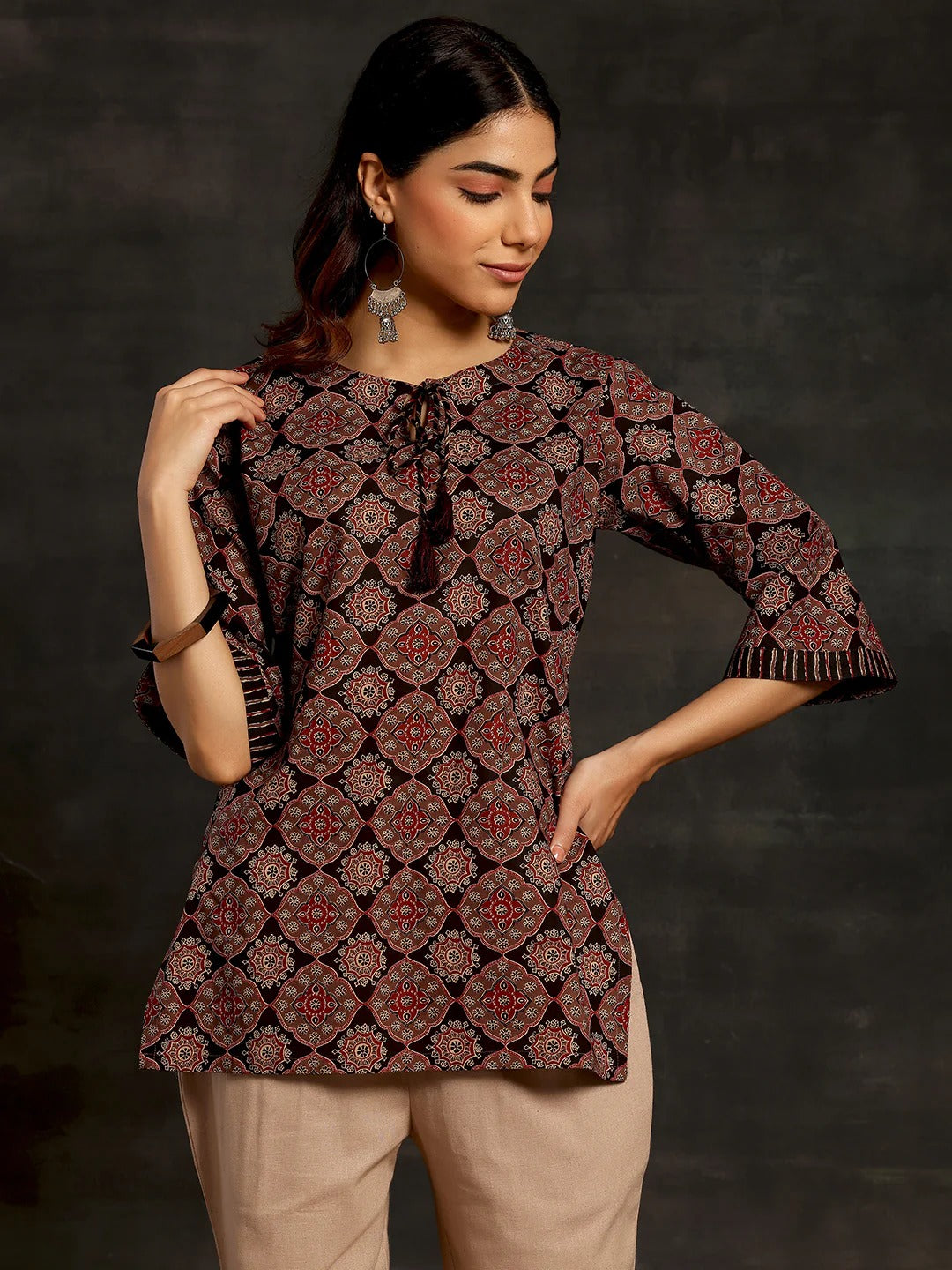 Women’s Printed Cotton Kurti Top – Ethnic Casual Wear for Daily & Office Use